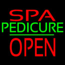 Red Spa Pedicure Block Open Handmade Art Neon Sign