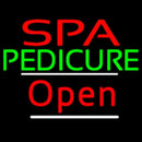 Red Spa Pedicure Slant Red Open Handmade Art Neon Sign
