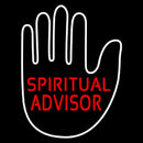 Red Spiritual Advisor With Palm Handmade Art Neon Sign