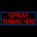 Red Spray Tanning Here Handmade Art Neon Sign