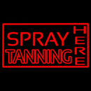 Red Spray Tanning Here Handmade Art Neon Sign