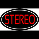 Red Stereo Block White Border 1 Handmade Art Neon Sign