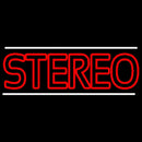 Red Stereo Block White Line Handmade Art Neon Sign