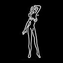 Red Strip Club Girl Handmade Art Neon Sign