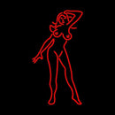 Red Strip Club Girl Handmade Art Neon Sign