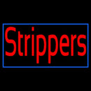 Red Strippers With Blue Border Handmade Art Neon Sign