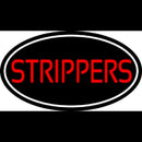 Red Strippers With White Border Handmade Art Neon Sign