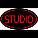 Red Studio Oval Handmade Art Neon Sign