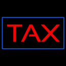 Red Tax Blue Border Handmade Art Neon Sign