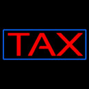 Red Tax Blue Border Handmade Art Neon Sign