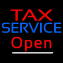 Red Tax Blue Service Open Handmade Art Neon Sign