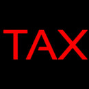 Red Tax Handmade Art Neon Sign