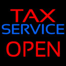 Red Tax Service Red Open Handmade Art Neon Sign