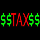 Red Tax With Dollar Logo Handmade Art Neon Sign