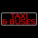 Red Taxi And Buses With Border Handmade Art Neon Sign