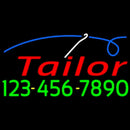 Red Tailor With Phone Number Handmade Art Neon Sign