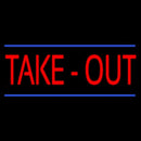 Red Take Out Handmade Art Neon Sign
