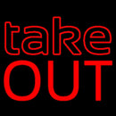Red Take Out Handmade Art Neon Sign