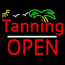 Red Tanning Block Open Handmade Art Neon Sign