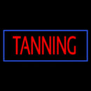 Red Tanning With Blue Border Handmade Art Neon Sign