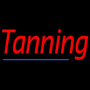 Red Tanning With Blue Line Handmade Art Neon Sign