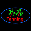 Red Tanning With Palm Tree Handmade Art Neon Sign