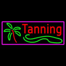 Red Tanning With Palm Tree Handmade Art Neon Sign