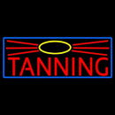 Red Tanning With Sun Logo Handmade Art Neon Sign