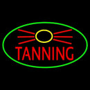 Red Tanning With Sun Logo Handmade Art Neon Sign