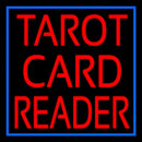 Red Tarot Card Reader Block And Border Handmade Art Neon Sign