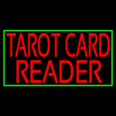 Red Tarot Card Reader Green Border Handmade Art Neon Sign