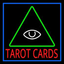 Red Tarot Cards Logo Handmade Art Neon Sign