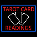 Red Tarot Cards Readings And White Border Handmade Art Neon Sign