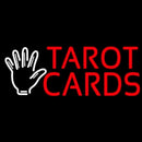 Red Tarot Cards White Palm Handmade Art Neon Sign