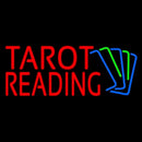 Red Tarot Reading With Cards Handmade Art Neon Sign