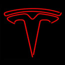 Red Tesla Logo Handmade Art Neon Sign