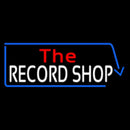 Red The White Record Shop Blue Arrow Handmade Art Neon Sign