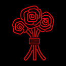 Red Three Rose Handmade Art Neon Sign