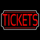 Red Tickets White Stylish Border Handmade Art Neon Sign