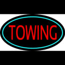 Red Towing Turquoise Border Handmade Art Neon Sign