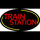 Red Train Station Handmade Art Neon Sign