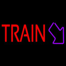 Red Train With Arrow Handmade Art Neon Sign
