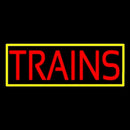 Red Trains Handmade Art Neon Sign
