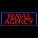 Red Travel Agency Blue Border Handmade Art Neon Sign