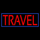 Red Travel Blue Border Handmade Art Neon Sign