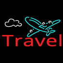 Red Travel With Logo Handmade Art Neon Sign