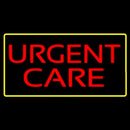 Red Urgent Care Yellow Border Handmade Art Neon Sign