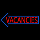 Red Vacancies With Blue Arrow Handmade Art Neon Sign