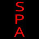 Red Vertical Spa Handmade Art Neon Sign