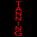 Red Vertical Tanning Handmade Art Neon Sign